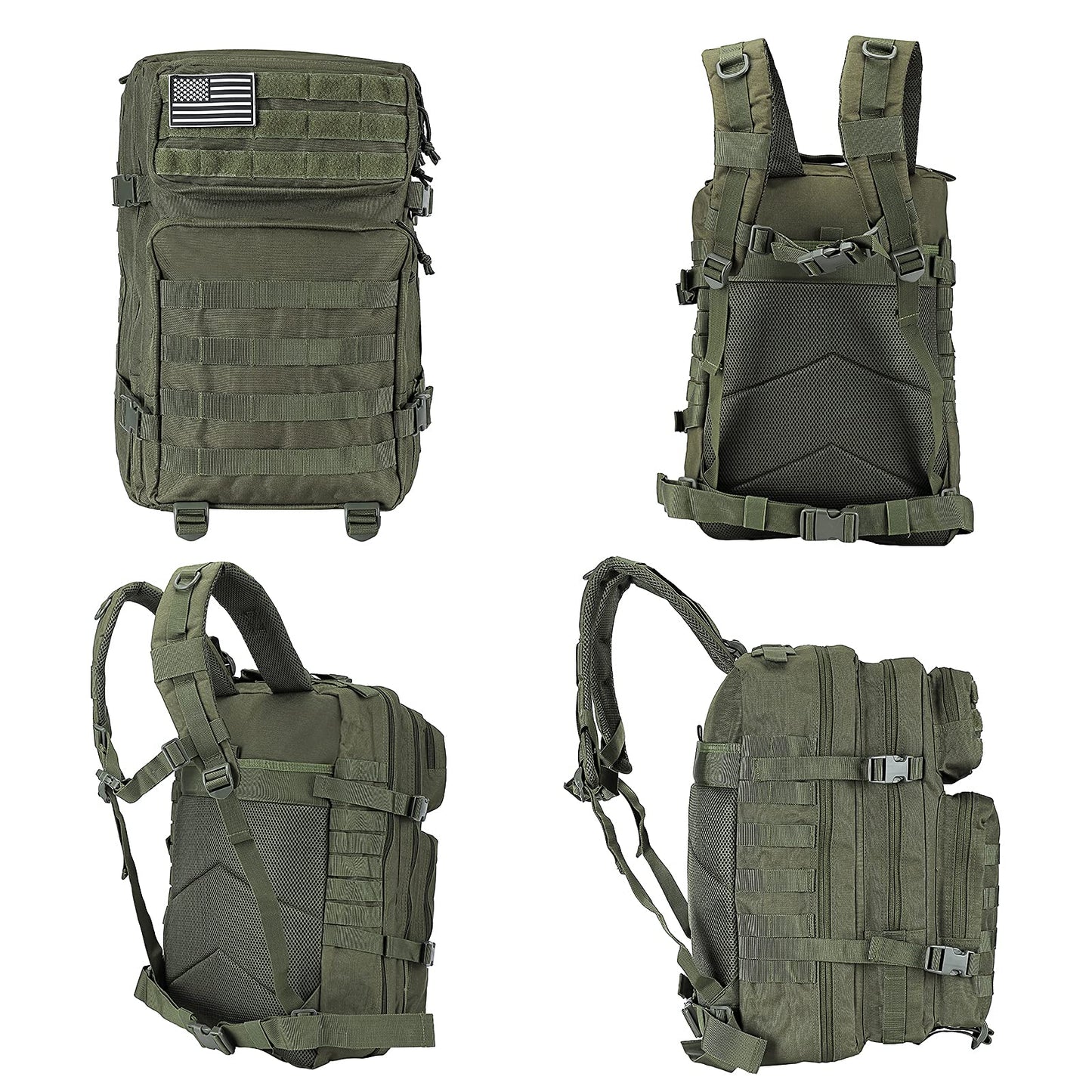 Oreunik Mochila Militar 45L Impermeable Táctica Mochila Molle Mochilas Gran Paquete de Asalto para Senderismo al aire libre, Camping, Senderismo, etc.