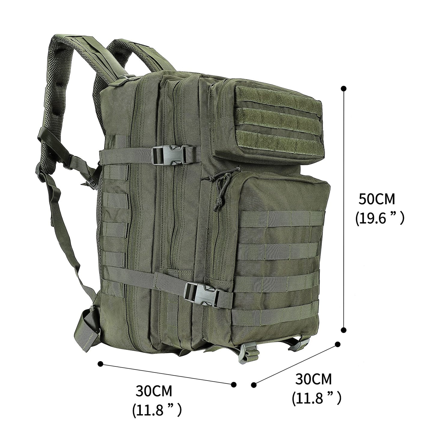 Oreunik Mochila Militar 45L Impermeable Táctica Mochila Molle Mochilas Gran Paquete de Asalto para Senderismo al aire libre, Camping, Senderismo, etc.