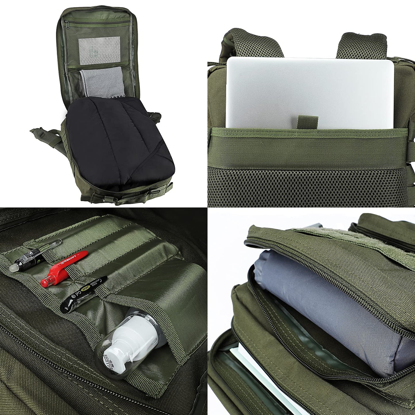 Oreunik Mochila Militar 45L Impermeable Táctica Mochila Molle Mochilas Gran Paquete de Asalto para Senderismo al aire libre, Camping, Senderismo, etc.